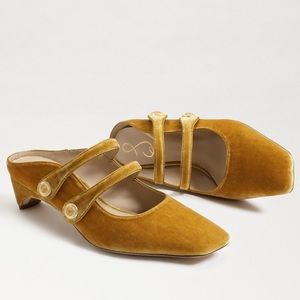 NWT Sam Edelman McKenna Mary Jane Mule Heel Saffron
